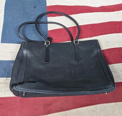 Coach Vintage 9426 Navy Blue Leather Tote/Computer Bag C2S-9426 | eBay