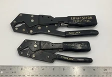 2 Vtg Craftsman Professional USA Auto Lock Pliers 7” #45307 & 9” #45309 Pair Set
