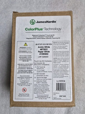 #ad James Hardie Colorplus Touch Up Kit Arctic Paper White Pint Siding Paint $24.99