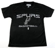 San Antonio Spurs Shirt NBA Exclusive Collection Short Sleeves Boy's Black