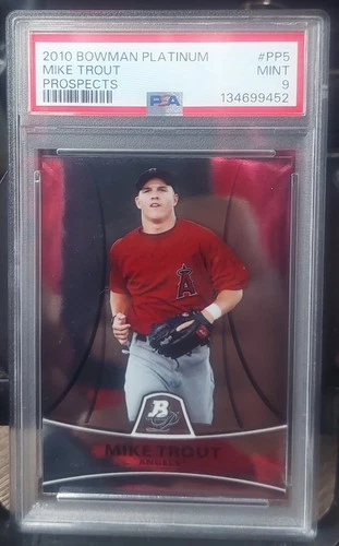 2010 Bowman Platinum Prospects Mike Trout RC #PP5 PSA 9 MINT  LA Angels