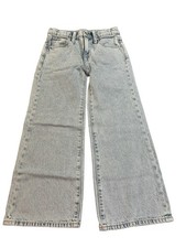 Old Navy High Rise Baggy Wide Leg Light Wash Blue Denim Jeans Girls size 8