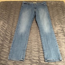 Levis 314 Shaping Straight Leg Jeans Womens 32 Medium Wash Blue Denim AN247