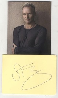 Sting vintage signed page