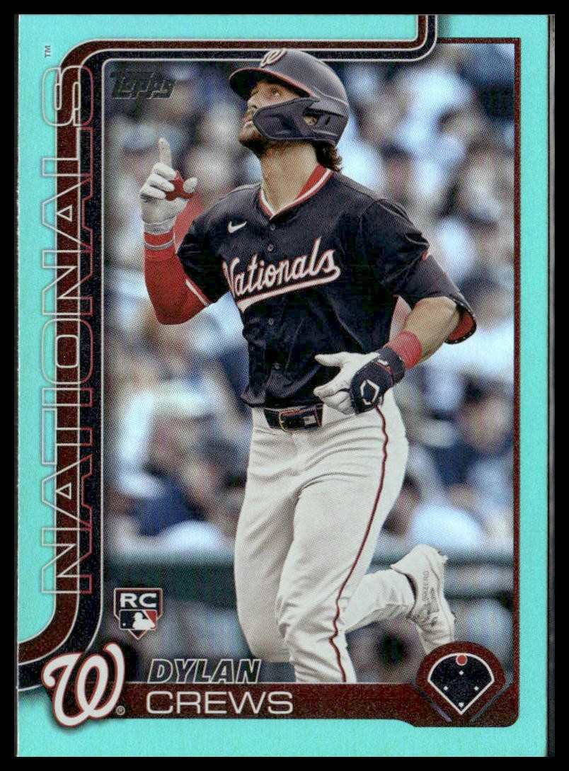 2025 Topps #74 Dylan Crews Aqua Rainbow Foil