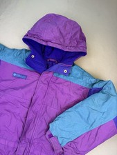 Columbia Jacket Girls Sz 14/16 Youth Interchange Purple Winter Hoodie Rain Coat