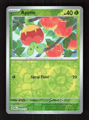 Applin Reverse Holo 009/131 SV: Prismatic Evolutions Common NM