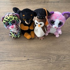 TY Beanie Babies Teddies Bundle x4 Becca Wise Randi Dotty Plush Toys No Tags
