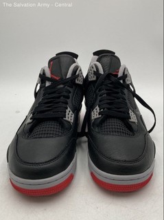 Nike Mens Air Jordan 4 Retro Bred Reimagined Black Sneaker Shoes Size US 10