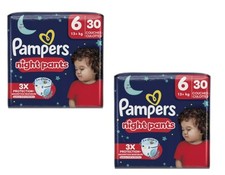 2X Pampers Night Nappy Pants Size 6, 30 Nappies, 13+kg Offer Extra Protection 0.73 per nappy