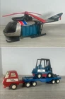 Tonka Toy Set Flying Tigers Helicopter With Cargo box, Semi And Forklift!