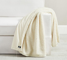 Grounding Blanket for Better Sleep, 60x80 Inch Beige Throw with Cord Included