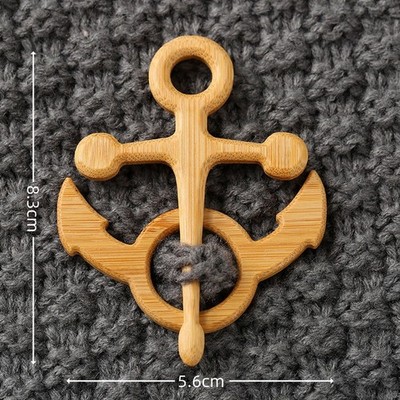 Broschen-Anstecker mit Holz-Tiermotiven DIY-Bastelabzeichen Cartoon-Anstecker