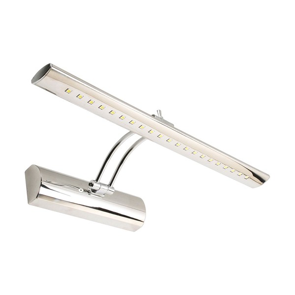Led Wandlampe Spiegelleuchte Edelstahl Mit Schalter B: 40,5 Cm In Chrom 3900 K-image