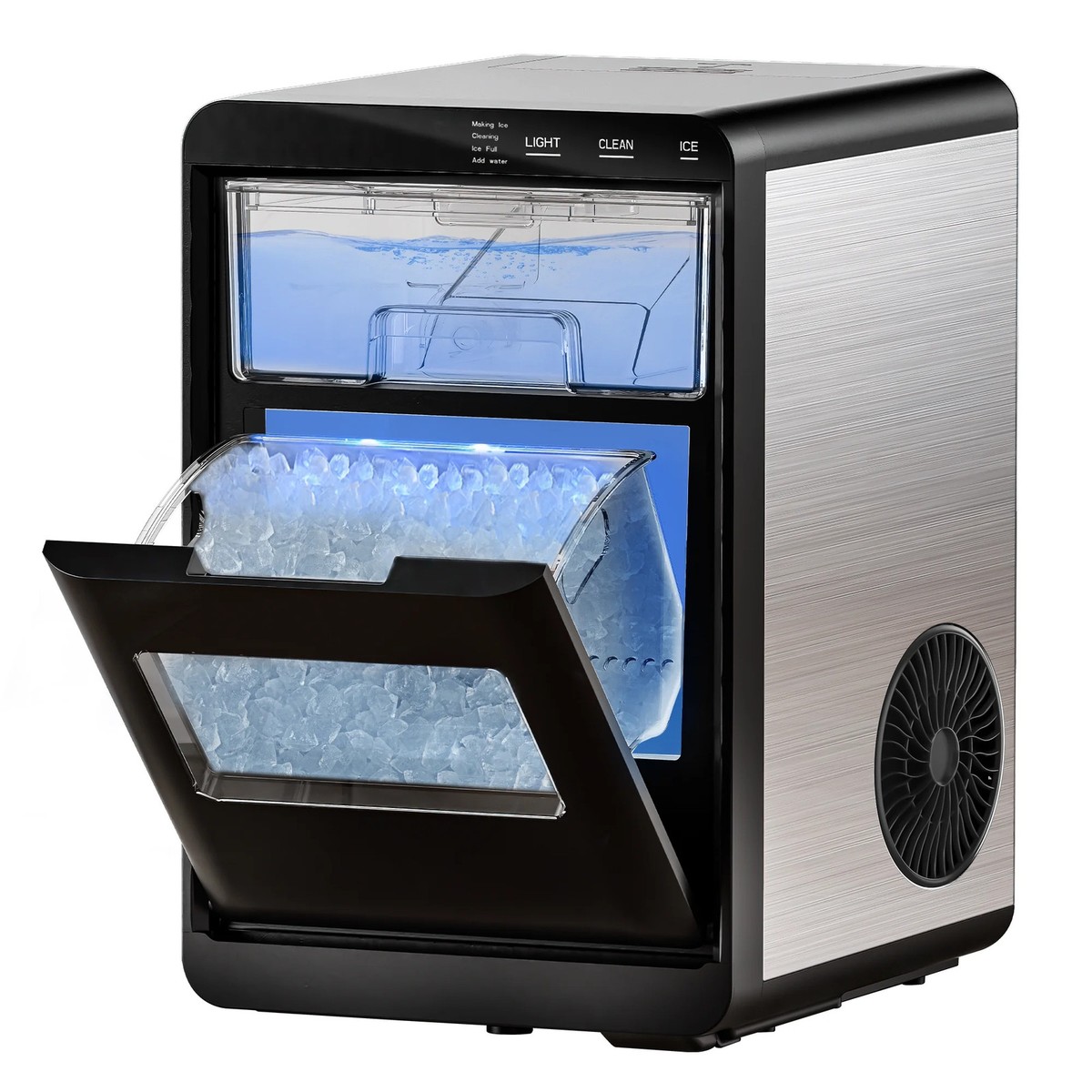 Simzlife IM-16S Nugget Ice Maker Countertop, 44lbs/24H, Soft
