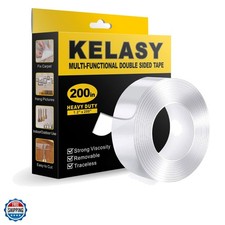 Extra Large Double Sided Tape Heavy Duty,1.2" x 200",Nano Adhesive Mounting T...