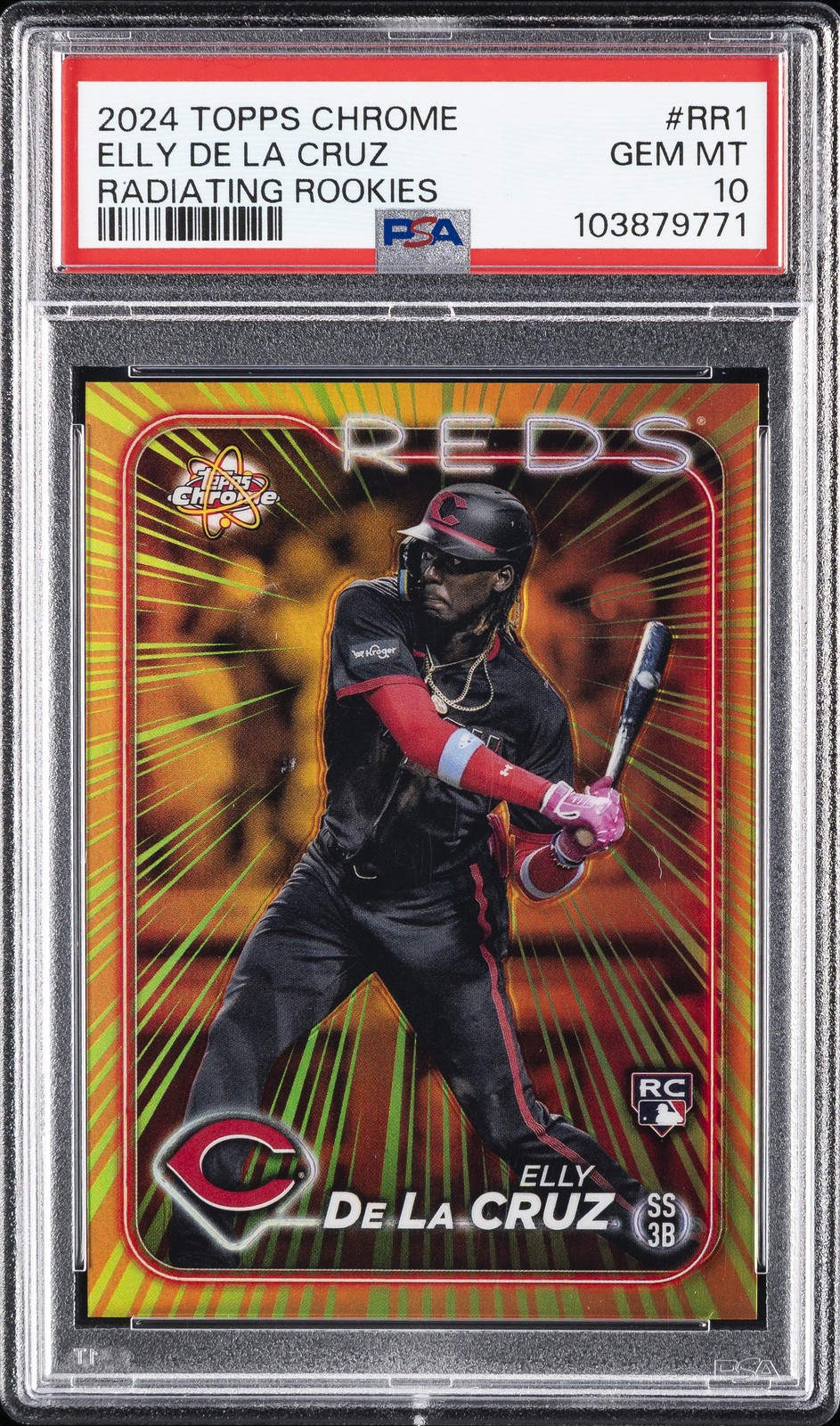 2024 TOPPS CHROME RADIATING ROOKIES #RR1 ELLY DE LA CRUZ ROOKIE RC PSA 10