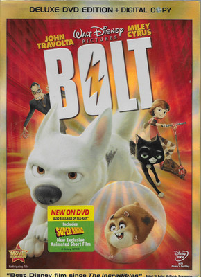 Bolt Deluxe DVD Edition + Digital Copy 2009 DVD With Slipcover New Sealed