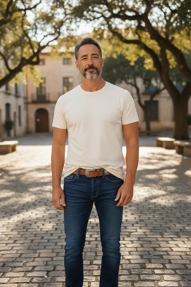 Vintage Don Atkinson Maker Western Belt 38 Brown Leather Nickel Silver Buckle TX - Image 2 of 4