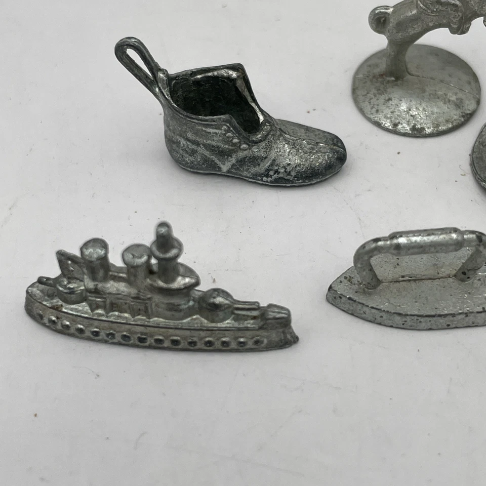 7 Fichas de Juego Monopoly Estaño Vintage Años 60’s Foto 3 de 4