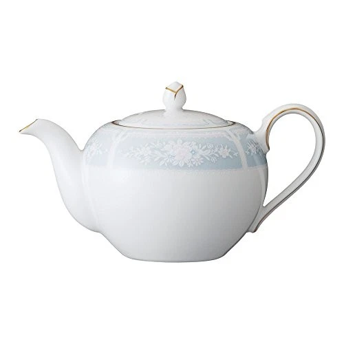 Tetera Noritake 520cc Lacewood oro y azul porcelana fina T94423/1507-2 Japón