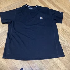 Carhartt Force Shirt Mens XXL Black Pocket T Relaxed Fit Crewneck
