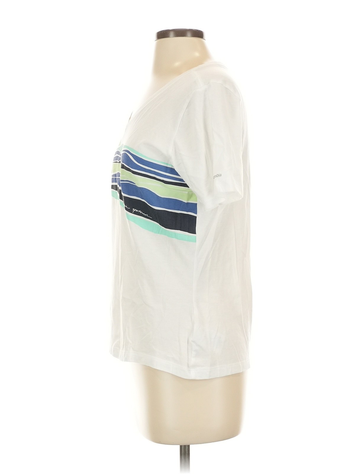 Columbia Women White Short Sleeve T-Shirt XS thumbnail 4