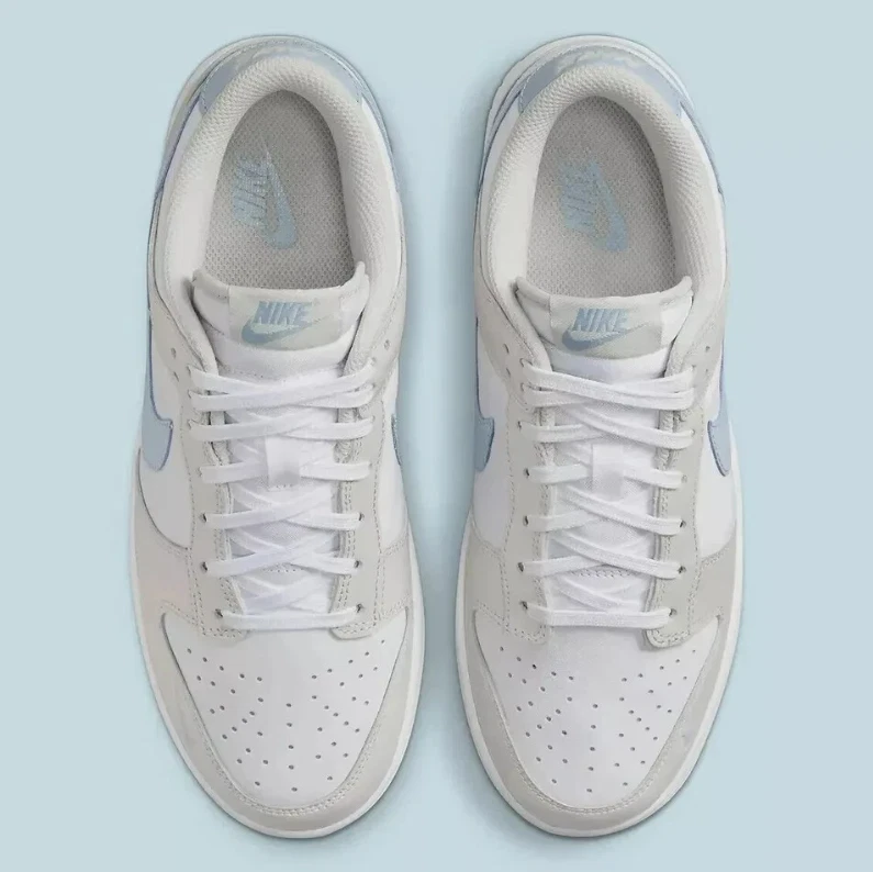 Nike Dunk Low WMNS tamanho 12W branco/LT azul arsenal HF0023-100 envio rápido - Imagem 4 de 4