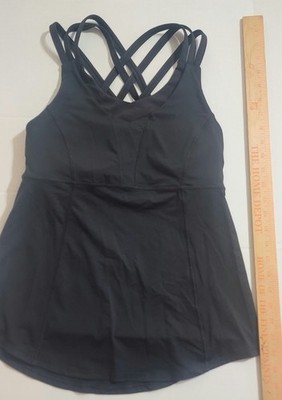 Lululemon Beat The Heat Strappy Workout Tank Size 8 In Black
