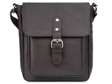 Borsa a tracolla uomo tracolla vera pelle borsa messenger marrone scuro