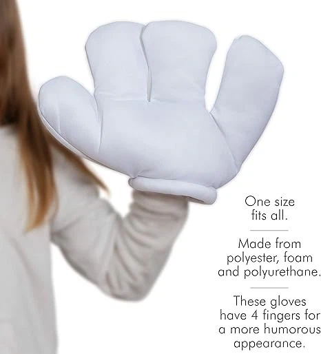 Guantes Jumbo Dibujos Animados-Gigante Blanco Felpa Manos Mickey Mouse y Disfraces! Foto 2 de 4