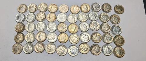 Mixed Date Roll Silver Roosevelt Dime Ch/Gem BU 1946-1964 P&D&S Read Description