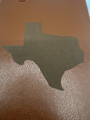 Texas Engraved 4x2.5  Brown PU Leather Mini Notebook/Journal