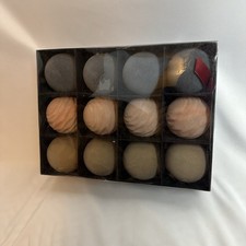 12PCS Velvet Christmas Ball Ornaments, 3.15" Handmade Flocked Shatterproof