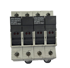ALLEN BRADLEY 1492-FB2C30-L FUSE HOLDER 30 AMP, 2 POLE, 600 VAC, LOT OF 2