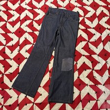 Vintage 1970s Youth Flare Jeans Polyester Blend As Is Flaws