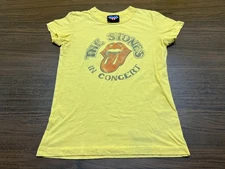2004 Rolling Stones in Concert Yellow Women’s T-Shirt - Junk Food - Large