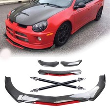 Front Bumper Lip Splitter Spoiler Carbon Fiber For Dodge Neon Srt-4 Sxt Rt Front Bumper Lip Splitter Spoiler Carbon Fiber For Dodge Neon Srt-4 Sxt Rt