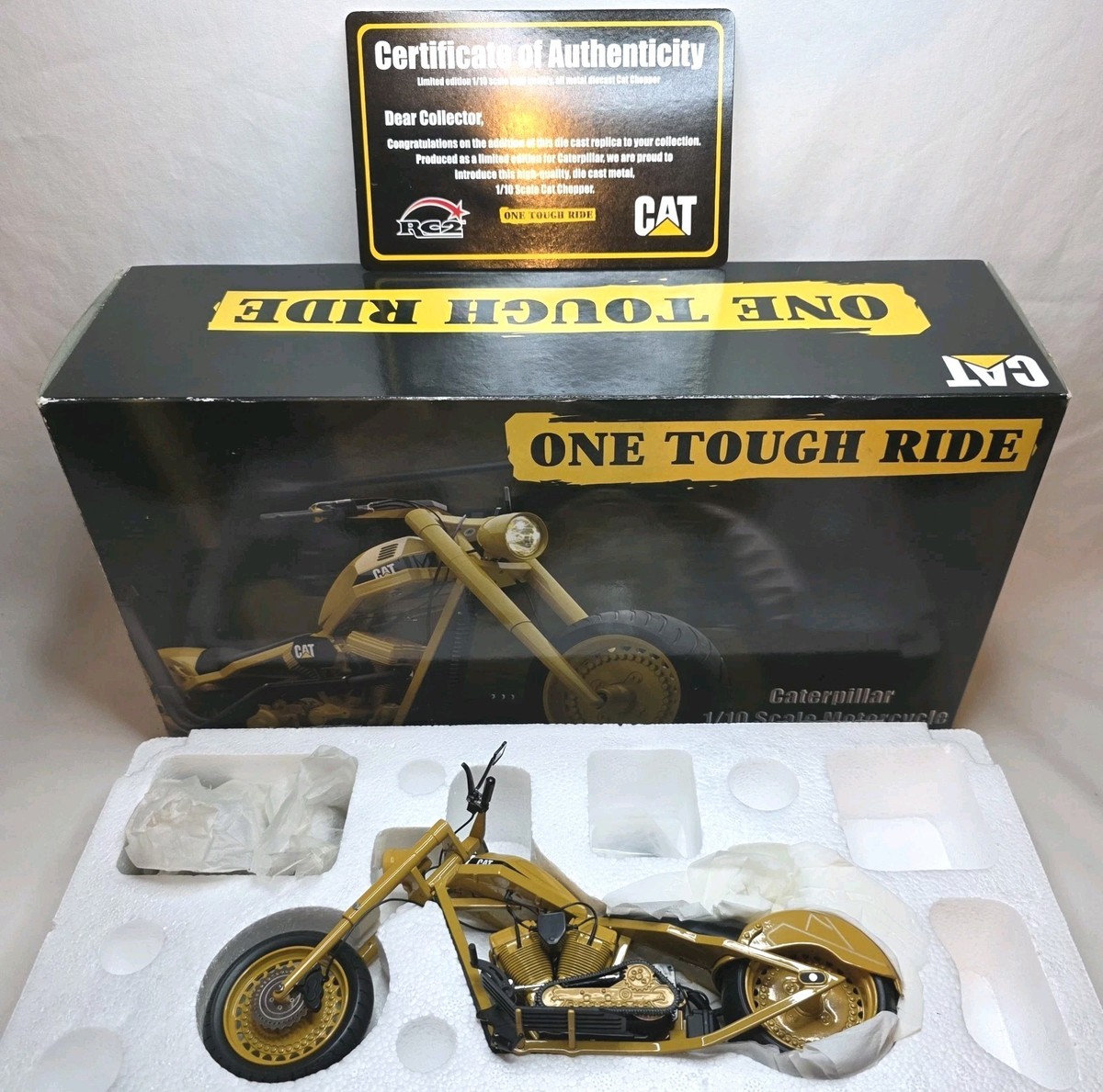 RC2 Caterpillar CAT One Tough Ride Motorcycle 1:10 Diecast Model