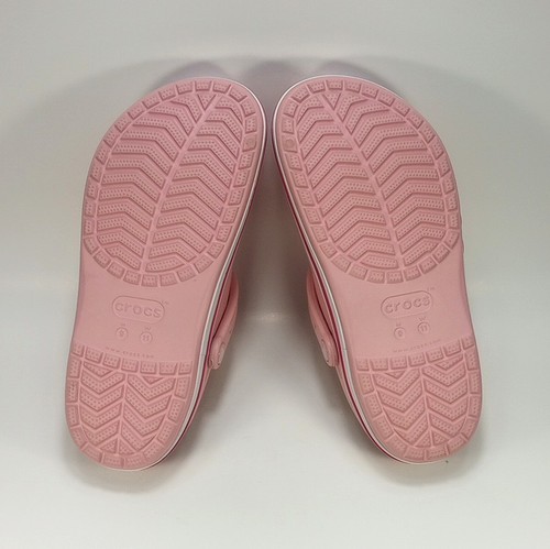 Crocs Bayaband Clog Damen 11 hellrosa und weiß Knöchelriemen Plateau Clogs - Bild 9 von 10