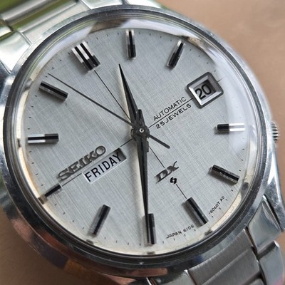 Vintage SEIKO DX 6106-8240 men's watch Linen dial with crosshair
