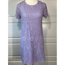 Miami Lavender Purple Crochet Lace Dress Women's Size XS Short Sleeve