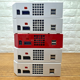 Lot of 5 Wii Game Consoles Only RVL-001 Parts/Repair As Is All Power On 3866