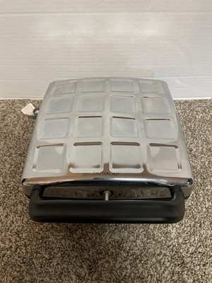 Rare Michael Graves Silver Chrome Waffle Maker   Bricks Pattern Model TSK-2926BW