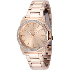 Invicta Womens Watch Speedway Quartz Crystal Bezel Rose Gold Dial Bracelet 49115