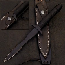 Hand Made Gerber MK-II Dagger REPLICA In 12C27 Steel w/checkered Aluminum Handle