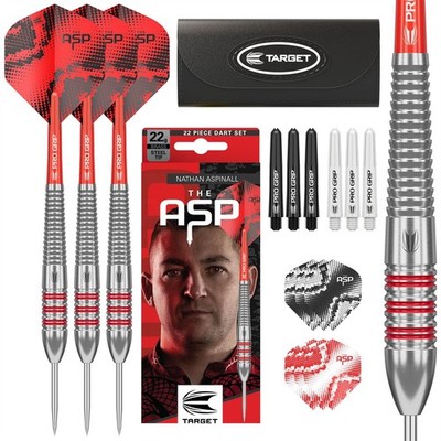Target Darts Nathan Aspinall The Asp 22G Brass Steel Tip Darts Set