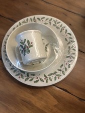 Lenox Holiday Children's 3 Piece Melamine Set-Plate, Bowl  Mug