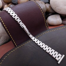 Cinturino orologio vintage 16mm Gay Freres tono oro bianco mcm donna mai usato anni 60 70