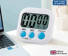 Magnetic Kitchen Timer Clock LCD Digital Display For Egg Cooking Loud Alarm UK